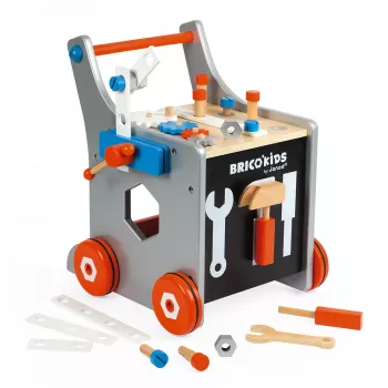 Janod Chariot d'établi magnétique Brico avec outils