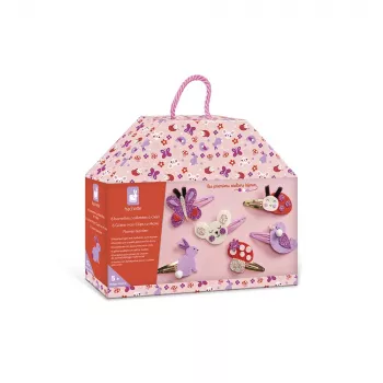Kit créatif Janod pinces à cheveux pailletées jardin 5+ J09179
