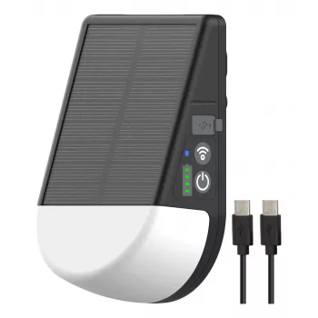 Lampe LED extérieure solaire rechargeable Brennenstuhl KL 300 AS avec adaptateur de lisière