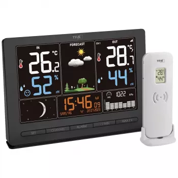TFA 35.1118.01 Black SEASON station météo radio