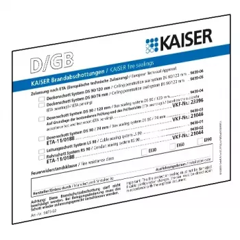 Ensemble de plaques d'identification Kaiser Elektro Schott DE/GB/FR/IT 9473-91