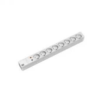 Bachmann 333.4061 multiprise standard 1U 8 prises Schuko câble 2 m protection contre les surtensions gris