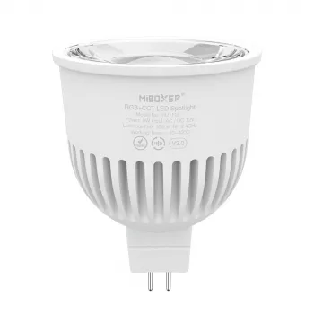 Ampoule spot connectée LED retrofit MIBOXER FUT112 GU5.3/MR16 6 W RGB-CCT 2,4 GHz gradation fluide