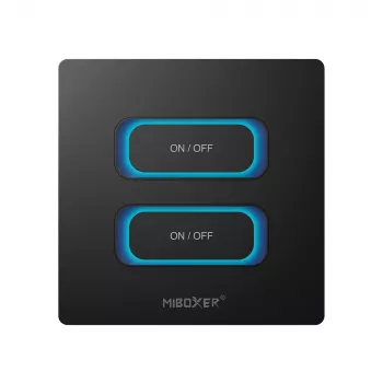 Interrupteur connecté MIBOXER ESW2B 2 voies télécommande LED avec WiFi et détecteur de mouvement 2,4 GHz et variateur