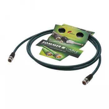 Câble de raccordement vidéo UHD SC-Vector PLUS 1.2/4.8 DZ Sommer Cable, fiche BNC vers fiche BNC, NEUTRIK, vert, 30 m (DZGR-3000-GN-SW)