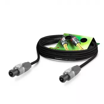 Sommer Cable Meridian 2x2.50mm² Speaker Cable with SpeakON Connectors - 10 m - Black