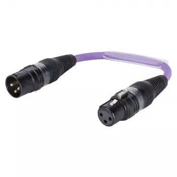 Câble adaptateur Sommer Cable, XLR mâle 3 broches vers XLR femelle 3 broches, violet, 0,15 m (SGHXU0015-VI)
