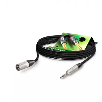 Câble micro Sommer Cable Stage 22 Highflex, 2 x 0,22 mm², fiche XLR 3 broches vers fiche jack mono 6,3 mm, NEUTRIK, noir, 5 m (SG75-0500-SW)
