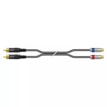 Sommer Cable SC-Onyx 2025 MKII Stereo RCA Cable, Unbalanced, 2 x 1 x 0.25 mm², RCA to RCA, HICON, Black, 2.5 m (ON8D-0250-SW)