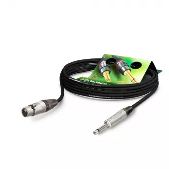 Câble microphone Sommer Cable Stage 22 Highflex, 2 x 0,22 mm², XLR femelle 3 broches vers jack mono 6,3 mm, NEUTRIK, noir, 5 m (SG79-0500-SW)