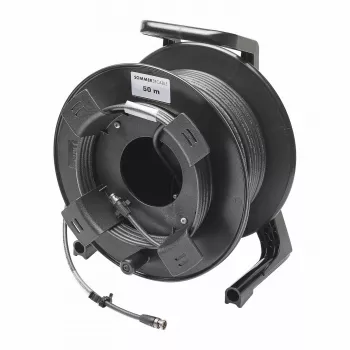 Câble vidéo Sommer Cable SC-Vector PLUS 1.2/4.8 DZ sur enrouleur, fiche BNC vers fiche BNC, NEUTRIK, noir, 50 m (DZGXG5000-SW-SW)