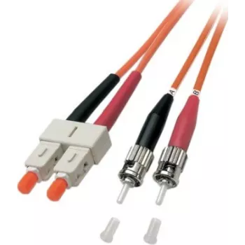 Câble de raccordement fibre optique duplex EFB Elektronik ECOFIBER SC-ST, OM2 50/125 µm, LSZH, 15 m, orange