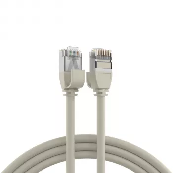 Câble de raccordement RJ45 EFB Elektronik Cat.6A U/FTP TPE 4mm Ultraflex gris 3 m