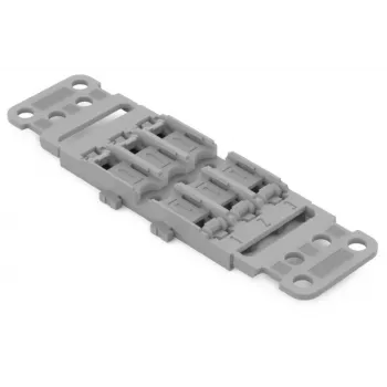 WAGO 221-2503 Mounting Adapter with Strain Relief, 3-Conductor, Light Gray