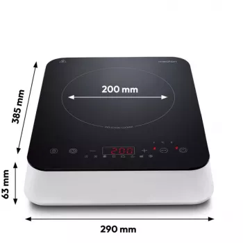 Plaque à induction MEDION LIFE MD 18490 (noir/blanc, 2000 watts)