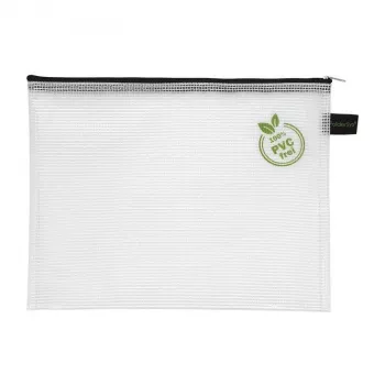 Pochette à fermeture éclair pour documents FolderSys B5 transparente