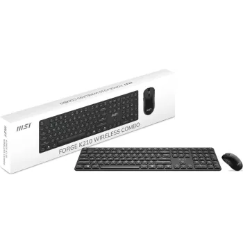 MSI FORGE K210 W COMBO FR Ensemble clavier et souris gaming (disposition AZERTY française, noir)