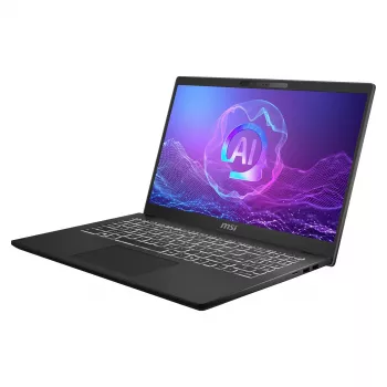 MSI Modern 15 H AI C2HMG-288FRNN, Core Ultra 5 225H, 16 Go, SSD 512 Go, Win 11 Pro, AZERTY FR