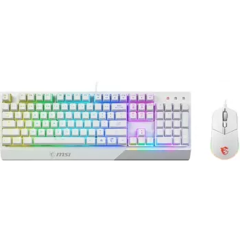 Ensemble clavier et souris gaming MSI Vigor GK30 RGB (blanc, disposition FR)
