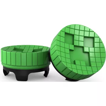 SteelSeries KontrolFreek Minecraft Performance Thumbsticks Creeper Edition (vert/noir, 2 pièces, pour manette PlayStation 5/4)