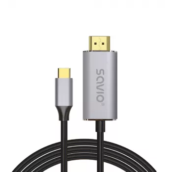 Câble SAVIO USB-C vers HDMI 2.0b 1m argent CL-170