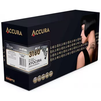 Cartouche de toner compatible ACCURA pour Kyocera TK-3160 (Noir, grande capacité)
