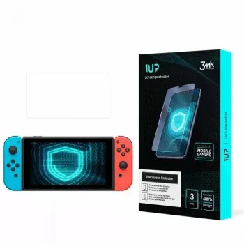 3MK 1UP protection d'écran Gaming pour Nintendo Switch (lot de 3) - film polymère flexible, autonettoyant, cristallin