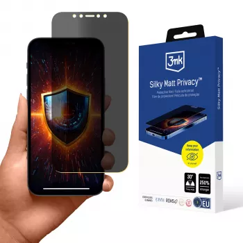 3mk Protection d'écran de confidentialité Silky Matt pour Apple iPhone 12/12 Pro