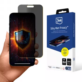 3MK Protection d'écran de confidentialité Silky Matt pour Apple iPhone 15 Pro Max