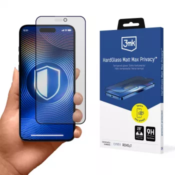 3MK HardGlass Matt Max Privacy protection d'écran pour Apple iPhone 15/16