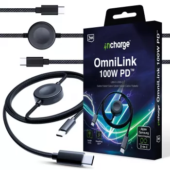 3MK PROTECTION 3mk incharge® OmniLink 100W PD noir 1,5m Câble USB-C vers USB-C