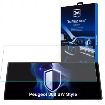 3MK PROTECTION Peugeot 308 SW Style - Protecteur d'écran mat TechWrap pour écran central