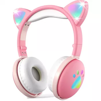 Casque sans fil pour enfants MOZOS KID DOG rose