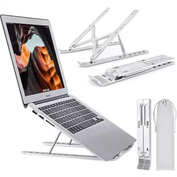Support de portable ergonomique en aluminium MOZOS N3 SV pour portables 10-17,3 pouces, argent
