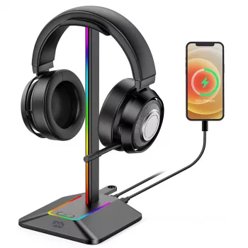 Support de casque LED RGB MOZOS D12 pour casques circum-auriculaires