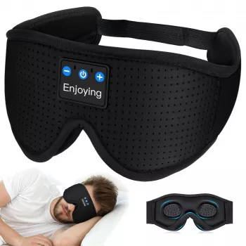 MOZOS LC001-V2 Masque de sommeil Bluetooth avec haut-parleurs stéréo, noir