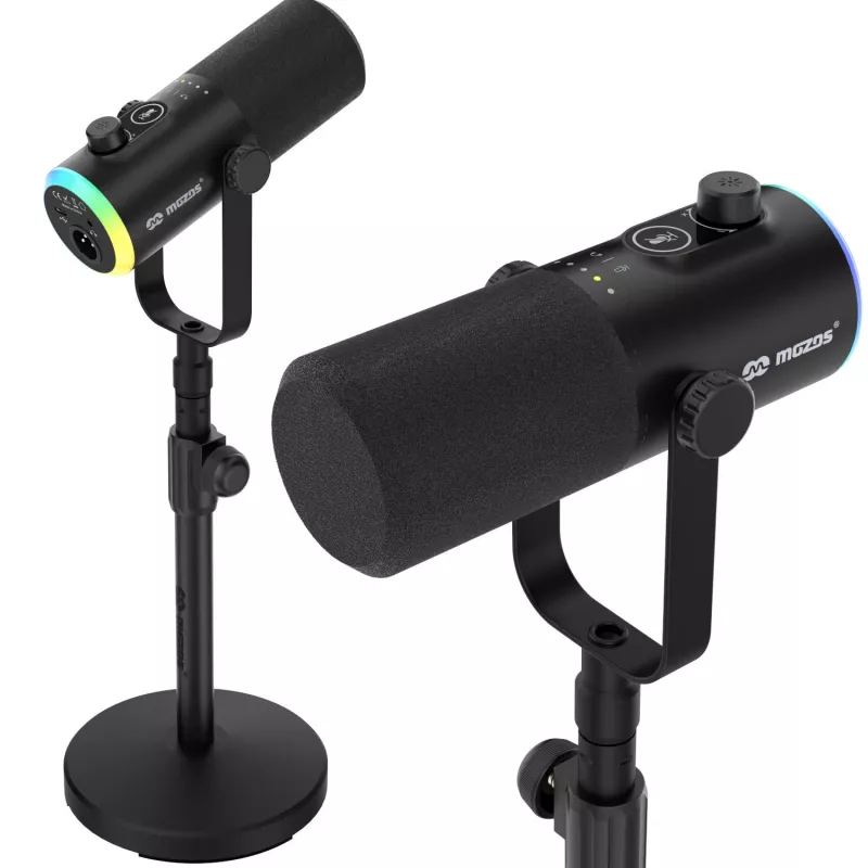 Micro USB XLR LED RGB Mozos GM-ONE noir