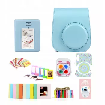 Kit d'accessoires photo 8 en 1 LOVEINSTANT pour Fujifilm Instax Mini 11 - bleu