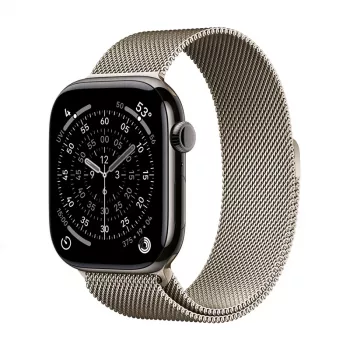 Crong Milano Steel – bracelet en acier inoxydable pour Apple Watch 44/45/46/49 mm (champagne)