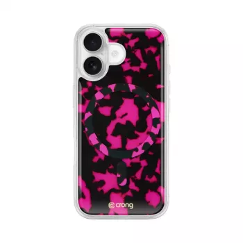 Coque arrière Crong Deluxe MAG Cover pour Apple iPhone 17, MagSafe, Pink Tortoise