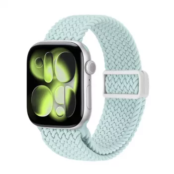 Bracelet de montre Crong Wave Band en tissu tressé pour Apple Watch 38/40/41/42 mm (menthe)