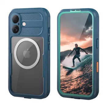 Crong Seal Cover Housse étanche IP68 pour Apple iPhone 17 - bleu marine