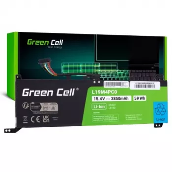Batterie Green Cell L19M4PC0 pour Lenovo Legion 5/5P/7, 60 Wh, 15,36 V, 3900 mAh, 4 cellules, Li-ion, noir