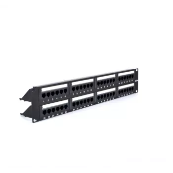 Panneau de brassage RACKTEL RL-PP4885E 48 ports Cat.5e UTP 2U 19 inch noir