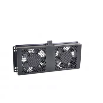 Panneau de ventilation rack RACKTEL RL-WE602 1U 19 inch avec 2 ventilateurs axiaux, 230V AC, noir