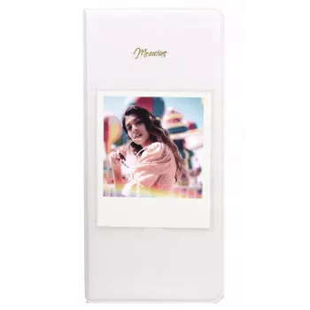 Album photo LOVEINSTANT pour 64 photos compatible avec Fuji Instax Wide, Square, Polaroid 600, SX-70, Now, i-Type - blanc