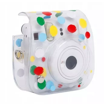 LOVEINSTANT Housse pochette pour Fujifilm Instax Mini 12 - Colorful Dots