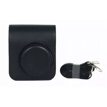 Étui pour appareil photo LOVEINSTANT pour Fujifilm Instax Mini 41 - Housse de protection en cuir PU noire avec bandoulière