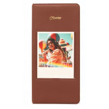 LOVEINSTANT Album photo 64 photos pour Fuji Instax Wide, Square, Polaroid 600, SX-70, Now / Marron