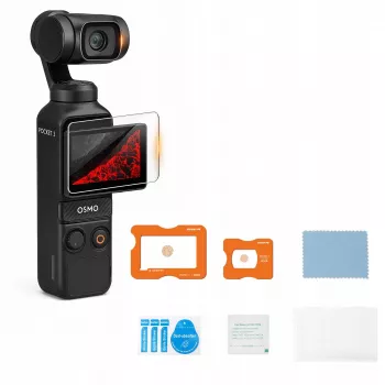 Ensemble protecteur d'écran et d'objectif SUNNYLIFE avec revêtement AR pour DJI Osmo Pocket 3 - Verre trempé 9H
